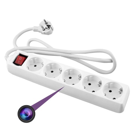 Power Strip with WiFi Full HD Camera and Motion Detection